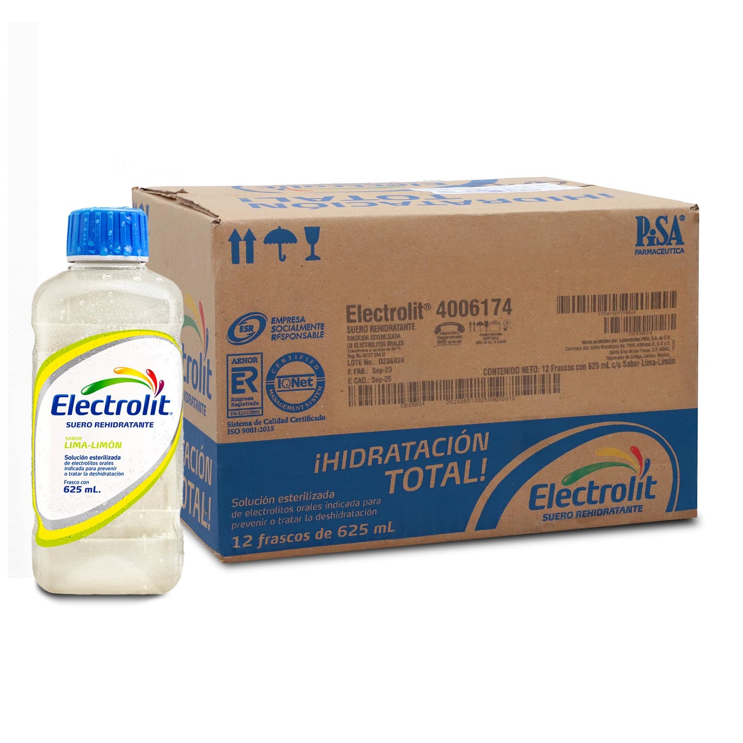 Electrolit Suero Rehidratante Lima Limon 625 mL